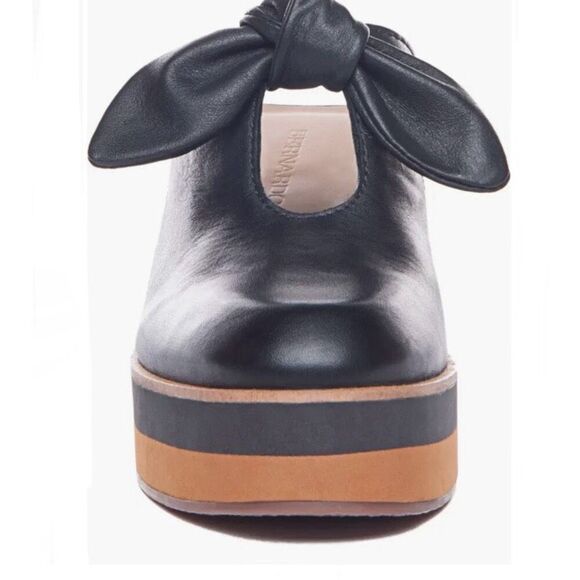 BERNARDO x NORDSTROM | Sadie Mule Clog Slide On Bow Clogs Black Brown | Size 9 - Picture 4 of 13